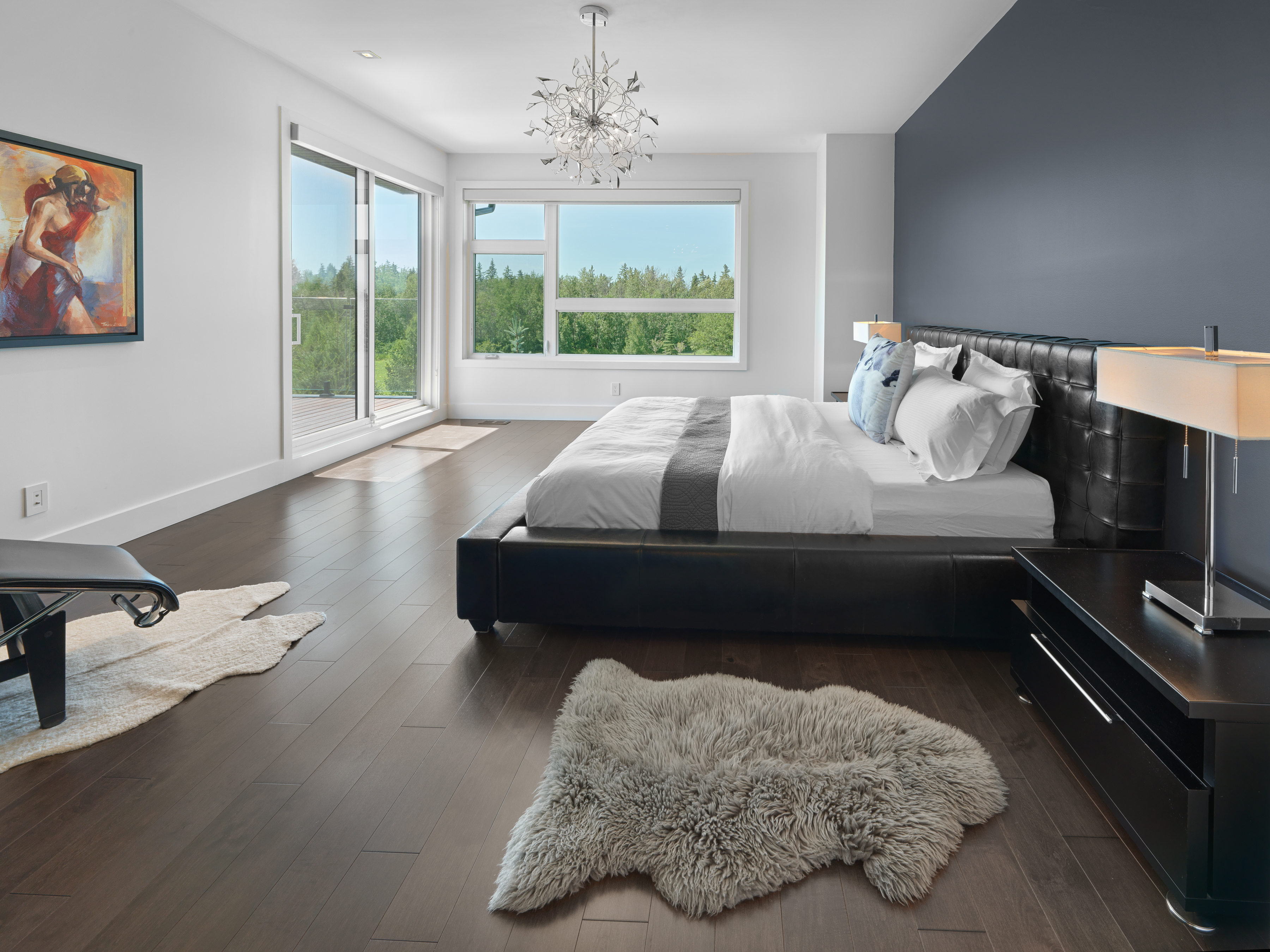 Primary bedroom in 703 Dalhousie Way in Donsdale home for sale by Holland and Associates Real Estate in Edmonton.